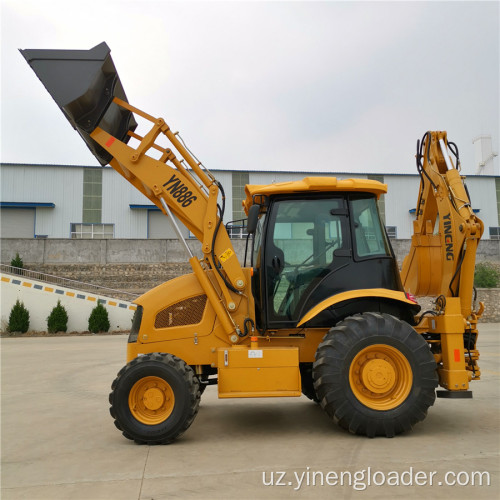 To&#39;rt g&#39;ildirakli haydovchi Backhoe Loader